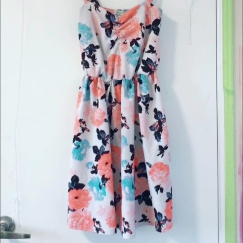White floral dress